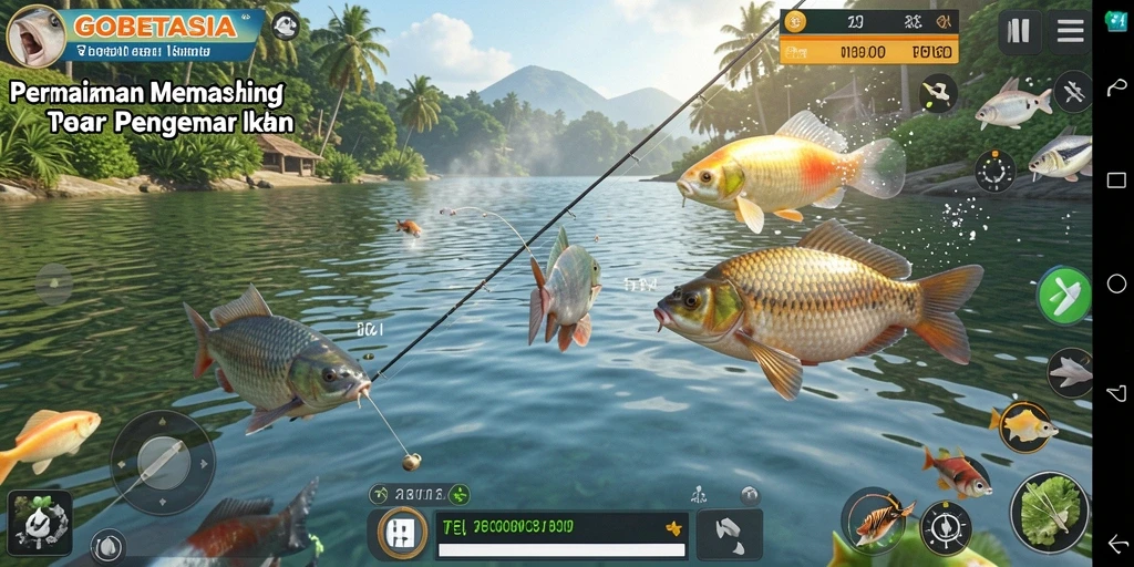 Tampilan screenshot GOBETASIA yang menampilkan pengalaman memancing yang memukau.