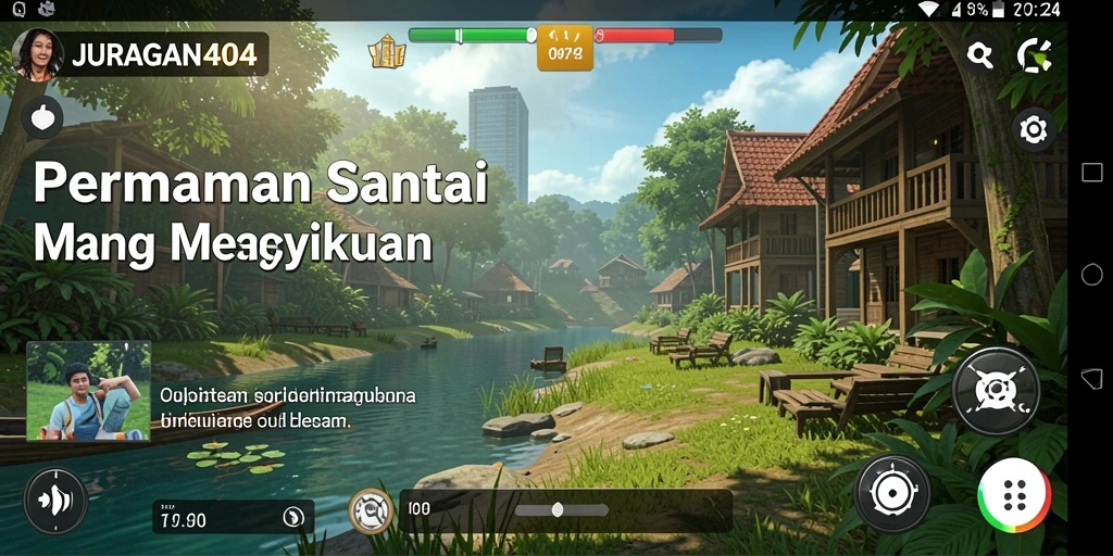 Tampilan gameplay yang menyenangkan dan penuh warna dari JURAGAN404.