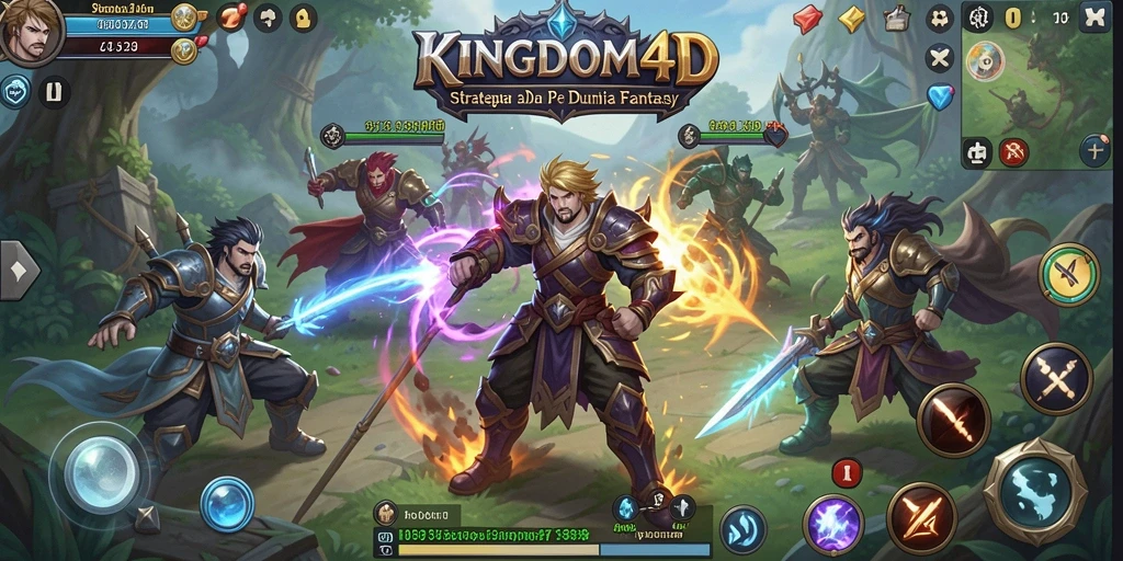 Tampilan gameplay SLG yang menakjubkan di KINGDOM4D.