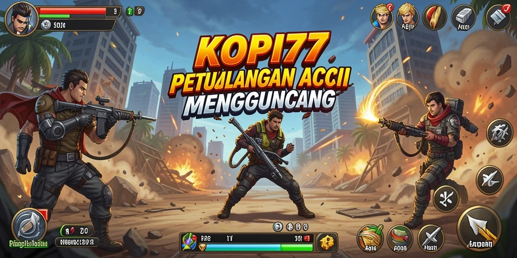 Tampilan gameplay KOPI77 dengan aksi seru di setiap level.