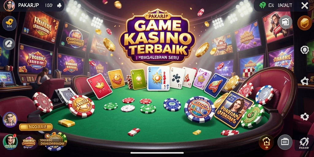Tangkapan layar gameplay PAKARJP dengan suasana Kasino yang mendebarkan.