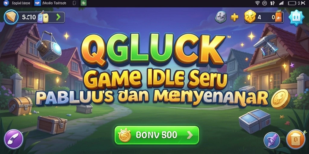 Tampilan gameplay <strong>QGLUCK</strong> yang menawan dengan mekanika Idle yang menarik.